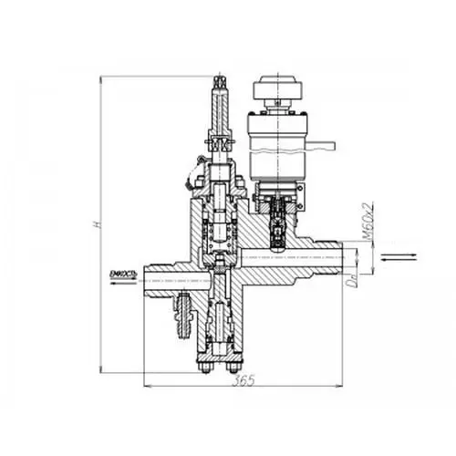 Клапан нержавеющий невозвратно-управляемый проходной с электромагнитным и ручным управлением 522-35.4289 (ИПЛT.49291101) 