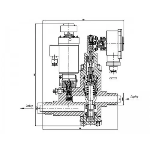 Бронзовый запорный проходной штуцерный дистанционно-управляемый клапан 586-35.1686-04 (ИПЛТ.49211108-04) 